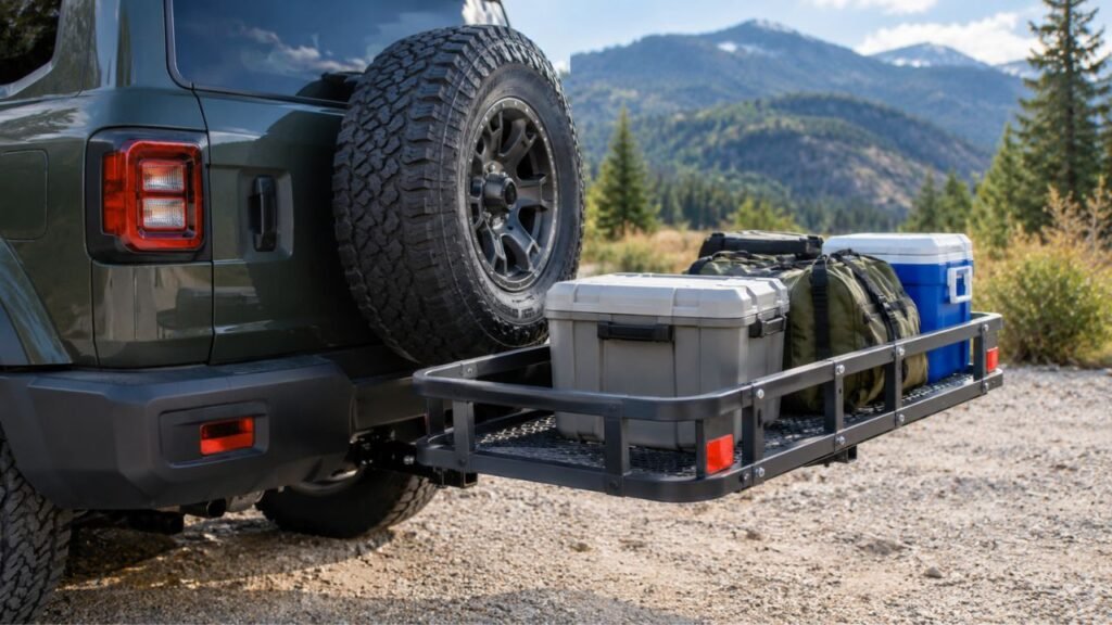 Can a Rear Spare Tire Interfere With a Hitch Cargo Carrier