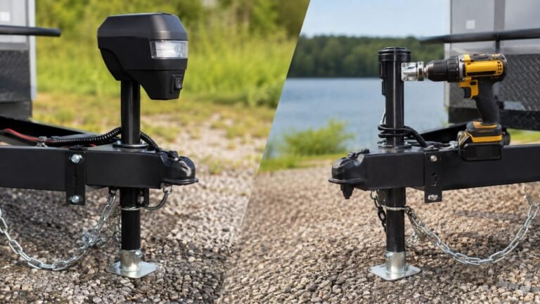Electric Trailer Jack vs Drill-Powered Trailer Jack