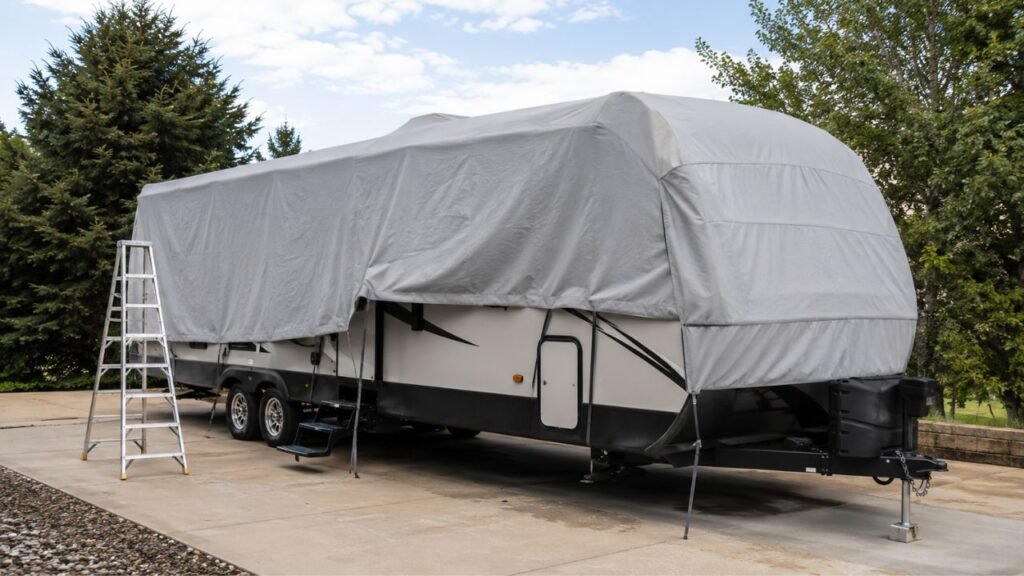 How Do You Install an RV Cover Without Walking on the Roof