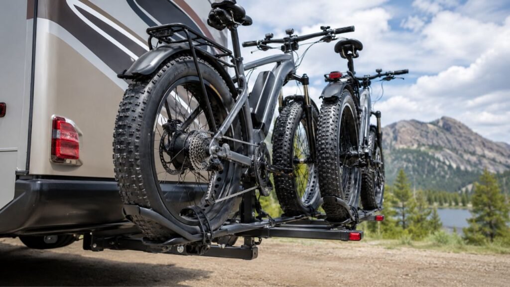 How Do You Secure Fat-Tire Bikes on an RV Bike Rack With Narrow Wheel Trays