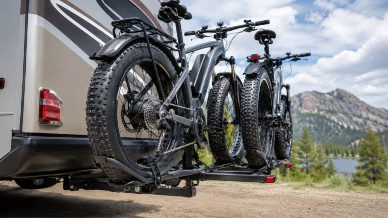 How Do You Secure Fat-Tire Bikes on an RV Bike Rack With Narrow Wheel Trays