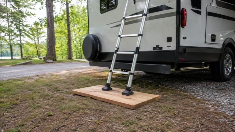 How Do You Stop RV Ladder Feet From Sinking at a Campsite