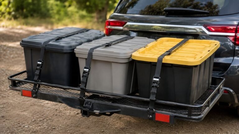 How Do You Stop Storage Bins From Sliding on a Hitch Carrier?